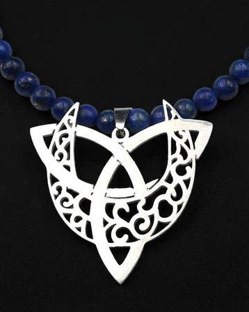 Lapis lazuli - Triquetra van de Keltische Druïde – Heilige, Antiek en Kunst