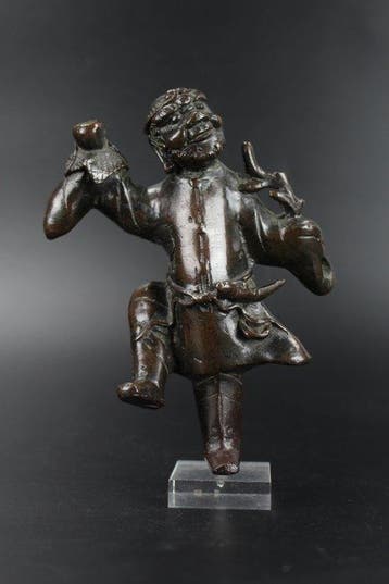 Incense stick holder figure - Brons - China - Ming Dynastie