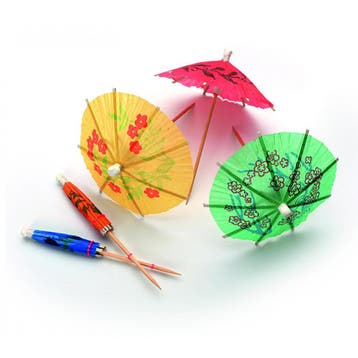 Sier Taartprikker Parasol Ø8x10cm 150st., Verzenden, Nieuw