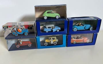 Moulinsart - Beeldje - Tintin voertuigen set (7) - Metaal,, Boeken, Nieuw