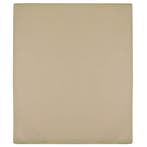 vidaXL Hoeslakens jersey 2 st 90x200 cm katoen taupe, Verzenden, Nieuw