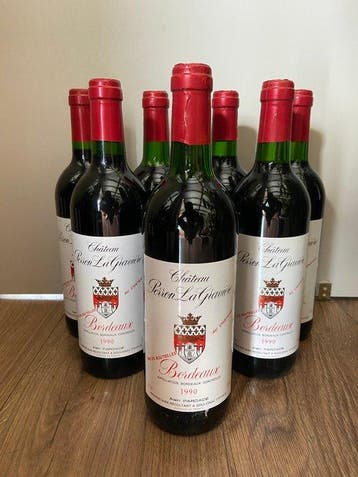 1990 Chateau Perron La Graviere - Bordeaux - 8 Flessen (0.75, Nieuw