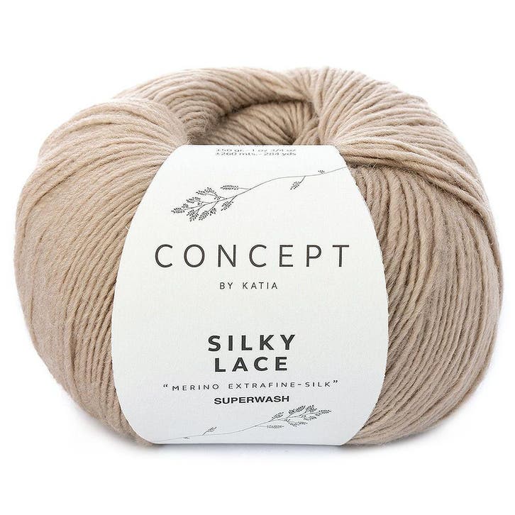 Katia Concept Silky Lace - 151 beige - Merino/Zijde Garen, Hobby en Vrije tijd, Breien en Haken, Ophalen of Verzenden