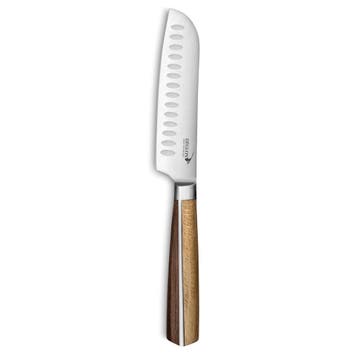 Déglon Mini Santoku – Compact Keukenmes – Hout & Roestv, Ophalen of Verzenden, Nieuw, Hout, Los bestek