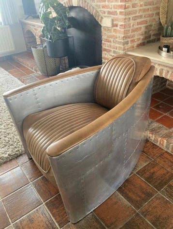 Timothy Oulton - Fauteuil - Aviator Tomcat Chair - Leder