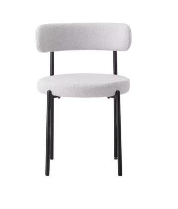 Set van 2 Scandinavische Eetkamerstoelen–Teddy Fluweel en M, Huis en Inrichting, Stoelen, Verzenden, Nieuw
