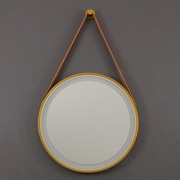 SALE - Kairo 80 x 80 - Goud - Spiegel - Rond -, Huis en Inrichting, Ophalen of Verzenden, Nieuw