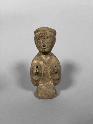 Oud-Chinees, Han-dynastie Terracotta Danseres Mingqi - 17 cm