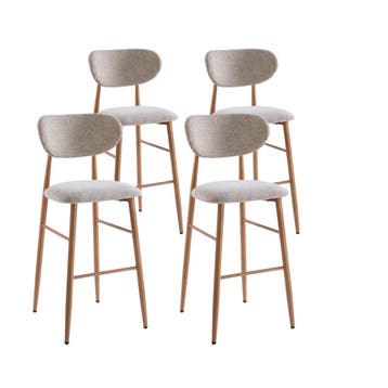 DS4U - Sumi barkruk 75 cm - Set van 4 - Beige / naturel, Ophalen of Verzenden, Nieuw