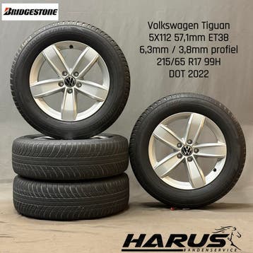 Originele Volkswagen Tiguan 17 inch Corvara winterwielen, Auto-onderdelen, 17 inch, Band(en), Personenwagen, Gebruikt