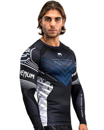 Venum x Tekken 8 Jin Kazama Rashguard Blauw Zwart Wit, Ophalen of Verzenden, Nieuw