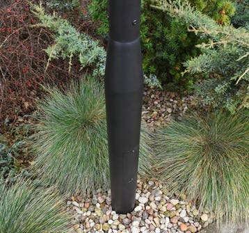 Eco-budget lichtmast met voetplaat 3m in kleur zwart, Nieuw