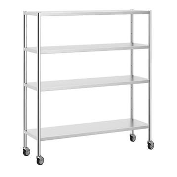 GGM Gastro | Rvs rek PREMIUM - 1600x500mm - met 4 schappen |, Verzenden, Nieuw in verpakking