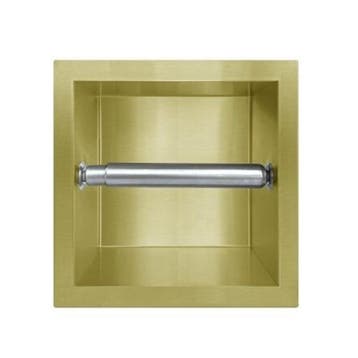 Inbouw Toiletrolhouder Sanilux Jali Geborsteld Goud, Ophalen of Verzenden, Nieuw