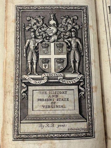 Robert Beverley - The History and Present State of Virginia