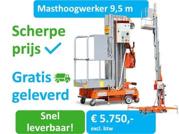 Masthoogwerker | Hoogwerker 9,5 m | Handig hulpmiddel, Ophalen of Verzenden