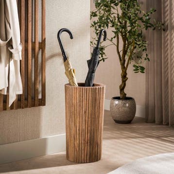 *WOONWINKEL* Houten Paraplubak Met Golvend Patroon, Huis en Inrichting, Verzenden, Nieuw