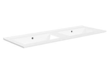 Wastafel 120 x 46 cm mat wit (nu nog) zonder kraangaten, Ophalen of Verzenden, Nieuw, Bad