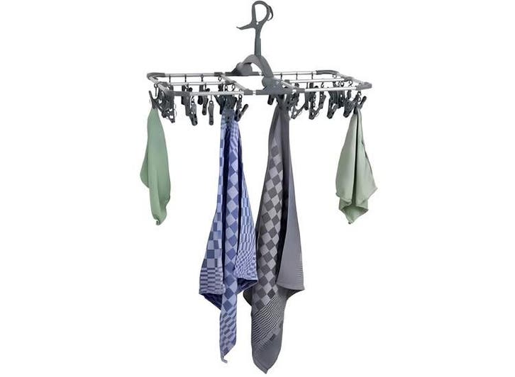 NordFalk Hangend Droogrek 59x34 cm met 36 knijpers, Tuin en Terras, Droogmolens en Wasrekken, Nieuw, Verzenden