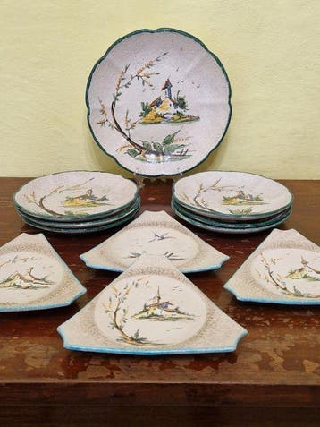 M.G.A. - Giuseppe Mazzotti - Tafelservies (11) - Keramiek -, Antiek en Kunst