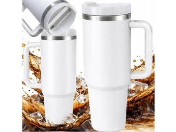 Veiling - Grote thermische mok 1.2l wit, Nieuw