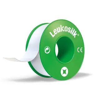 Leukosilk 2,5 cm x 5 m zonder klemring 1 stuk 1032, Verzenden, Nieuw
