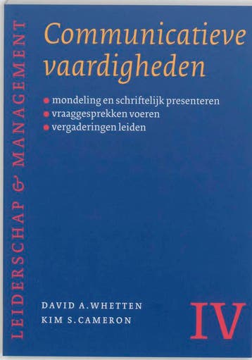 Communicatieve vaardigheden / Leiderschap & Management / IV, Verzenden, Zo goed als nieuw, D.A. Whetten