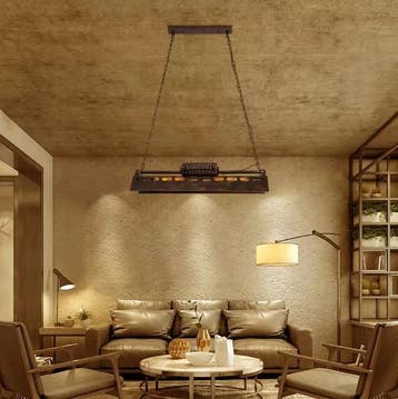 Industriële Retro Hanglamp – 4x E27, Verstelbare Ketting, Verzenden, Nieuw