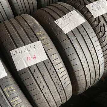 2 x Continental SportContact 5 235-50-19 Zomerbanden 4mm, 19 inch, Gebruikt, Ophalen of Verzenden, 235 mm
