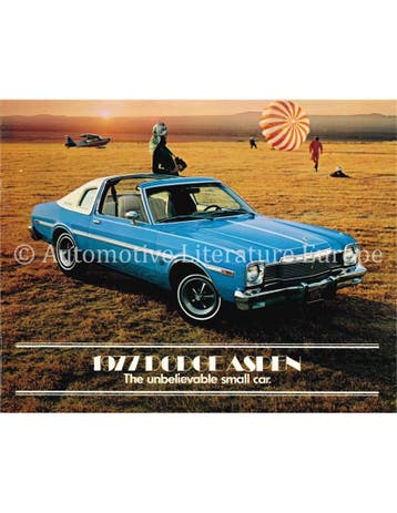 1977 DODGE ASPEN BROCHURE ENGELS, Nieuw, Author