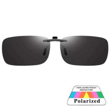Fako Sunglasses - Clip On Voorzet Zonnebril Gun Metal -, Verzenden, Nieuw