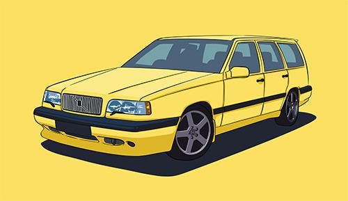 Poster Volvo 850, Auto diversen, Auto-accessoires, Ophalen of Verzenden