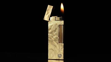 Dunill - Silk Moire Pattern Rollagas Lighter - Zonder, Nieuw