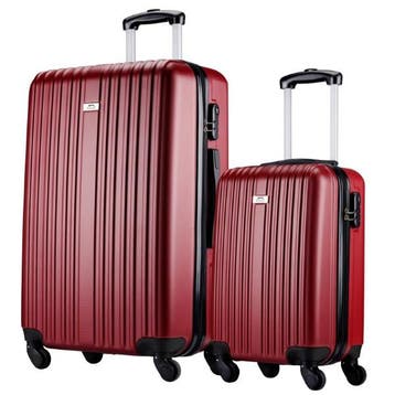 Kofferset | Slazenger | 2-delig (Hand- en ruimbagage, Rood), Verzenden, Nieuw