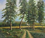 French school (XX) - NO RESERVE - Path between trees