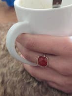 Ring zilver met Carnelian, Sieraden, Tassen en Uiterlijk, Kettingen, Nieuw, Oranje, Ophalen of Verzenden, Met edelsteen