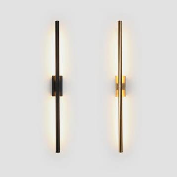 Lineaire LED wandlamp up down zwart of goud, Huis en Inrichting, Verzenden, Nieuw