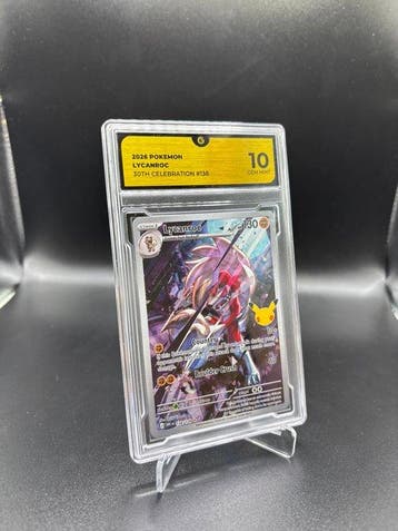 Pokémon - 1 Graded card - Lycanroc 138 30TH Anniversary Full, Nieuw