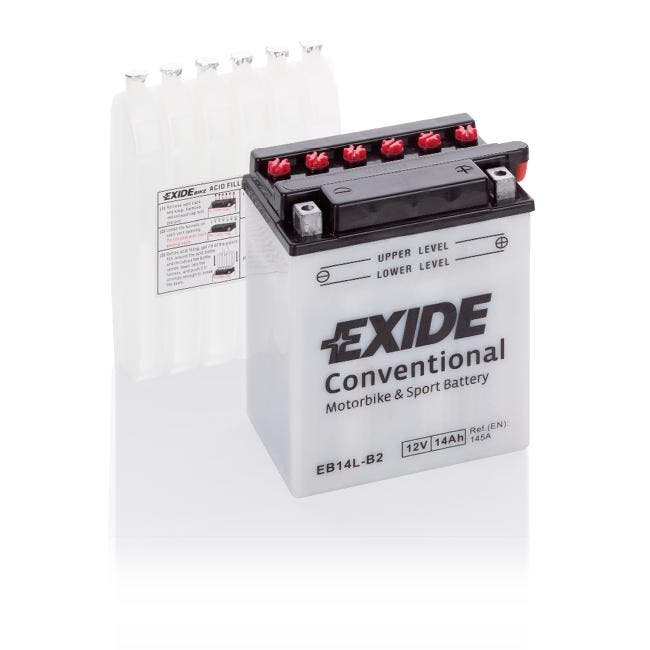 Exide Conventional 12V accu | EB14L-B2 | 12V 14Ah, Auto-onderdelen, Accu's en Toebehoren, Ophalen of Verzenden