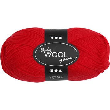 Baby Garen, L: 172 M, rood, 50 gr/ 1 bol, Nieuw