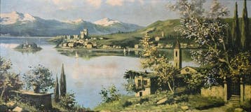 Franse school (XX) - Vue sur le lac