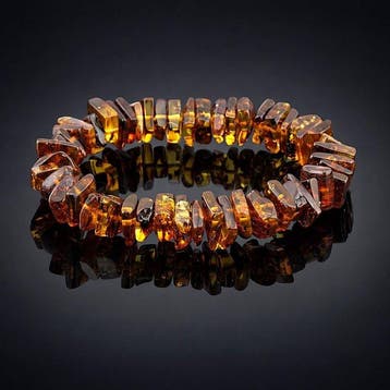 Barnsteen - Baltic Amber Chip Bead Bracelet – Warm Glowing