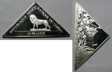 Congo Kongo Km 34 10 Francs 2000 Tierschutz Schimpansen, Verzenden