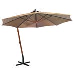 vidaXL Zweefparasol met paal 3,5x2,9 m massief vurenhout, Verzenden, Nieuw, 3 tot 4 meter, Zweefparasol