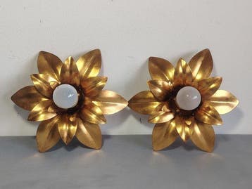 Hollywood Regency style wall lamps from the 1970s. -, Nieuw