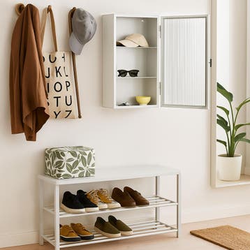Wandkast Zundert 60x35x15 cm wit [en.casa], Verzenden, Nieuw