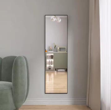 Staande Passpiegel 140×40 cm –Gehard Glas en Verstelbare Sta, Verzenden, Nieuw