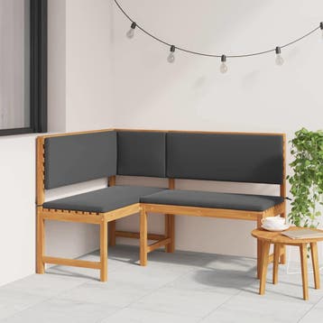 vidaXL Tuinstoel met kussen Bruin 140 x 100 x 91cm Massief, Verzenden, Nieuw