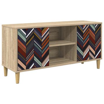 vidaXL Tv-meubel OMMEN 102 x 33 x 50 cm Sonoma Bewerkt hout, Minder dan 50 cm, Verzenden, Nieuw, Minder dan 100 cm