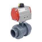 50mm 2-Weg PVC Pneumatische Kogelkraan Veer-Sluitend, Verzenden, Nieuw